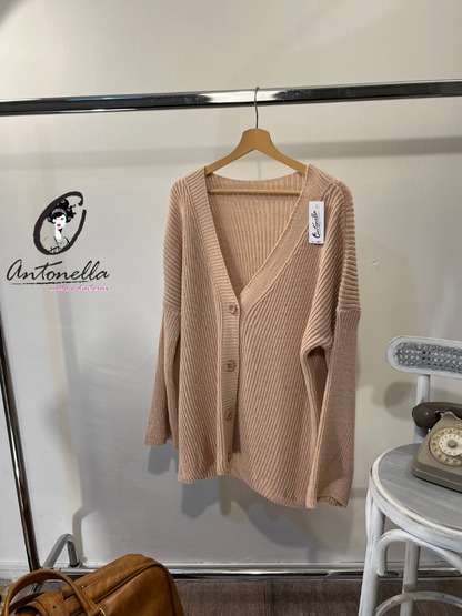 Maxi Cardigan Donna a Costine Inglesi