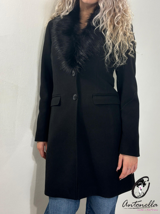 Cappotto Donna Artigli con Collo in Pelliccia